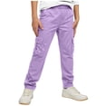thumbnail image 3 of Gamivast Cargo Pants for Girls Teen High Waisted Multiple Pockets Outdoor Pants Straight Leg Fit Pockets Breathable Comfort Back to School Travel Hiking Pants Casual Clothing, 3 of 6