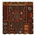 thumbnail image 3 of Ambesonne Tribal Shower Curtain, Aboriginal Cave, 69"Wx84"L, Orange and Black, 3 of 5