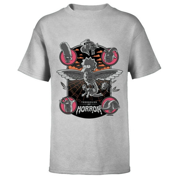 The Simpsons Treehouse of Horror Poster - Short Sleeve T-Shirt for Kids - Customized-Athletic Heather