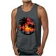thumbnail image 2 of Camiseta sin mangas de cuello redondo para hombre, blusa informal de verano sin mangas con estampado de cuello redondo para hombre, 2 of 5