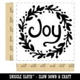 thumbnail image 2 of Joy in Wreath Christmas Self-Inking Rubber Stamp Ink Stamper - Red Ink - Large 1-1/2 Inch, 2 of 7
