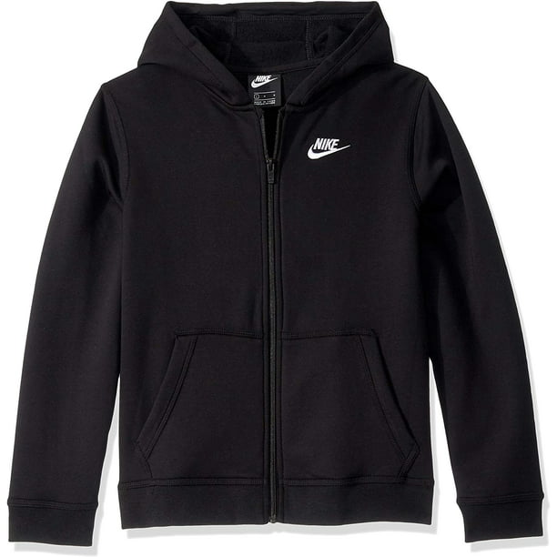 Nike Boys NSW Club Full Zip Hoodie Black/Black/White X-Large - Walmart.com