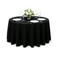 thumbnail image 2 of 120" Round Polyester Tablecloth Black- 1pc. for Home décor, Weddings, Party events, or Restaurants., 2 of 6