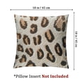 thumbnail image 4 of BANET  Decorative Throw Pillow Covers Set of 2, Soft Leopard Print Flannel Fleece Pillowcase Square Cushion Covers for Sofa Couch Bed, Brown 24x24in, 4 of 7
