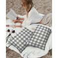 thumbnail image 4 of Farmhouse Gray and White Buffalo Plaid Check Outdoor Pillow Covers Set of 2,Decorative Waterproof Throw Pillow Case,Classic Lattice Grid Cotton Linen Soft Cozy Cushion Pillowcases, 4 of 7