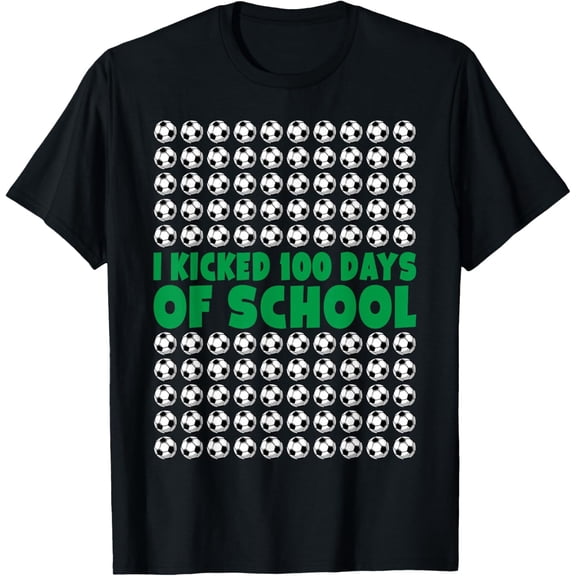 100 Days of School Adult 100th Day of School Soccer Adult T-shirt