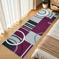thumbnail image 3 of Garvee Modern Geometric Area Rugs 2'x6' Hallway Rugs, Abstract Washable Rug Non-Slip Soft Indoor Throw Carpet Stain Resistant Rug for Bedroom Kitchen Laundry Bathroom, Purple, 3 of 8