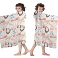 thumbnail image 4 of Baseball Game Pattern Hooded Bath Towel，60"x35" for Ages 3 To 12 Kids, Quick Dry Lightweight Soft Microfiber Hood Beach Towel Cover Up for Kids, 4 of 7