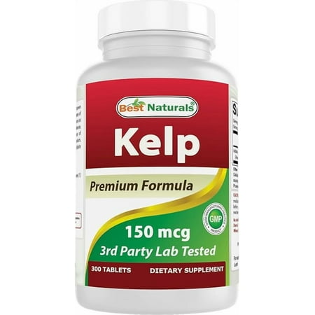 Best Naturals Kelp 150 mcg 300 Tablets | (A Natural Source of Iodine)