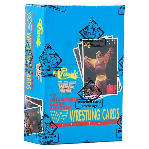 Schwartz Sports Memorabilia BX590CWE1 1990 Classique WWF Lutte Série 1 Boîte en Cire - BBCE et FASC - Lot de 36