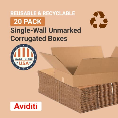 Pack of 5 Large Cardboard Boxes 24 x 18 Moving Plain Shipping Packing  Supplies