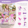 thumbnail image 6 of Korimefa 12 inch Girls Kids Bike Ages 3-6 Years Old Children, Toddler Bike with Training Wheels, Perfect for Beginner Riders Learning to Ride, Easy to Assemble, Purple, 6 of 13