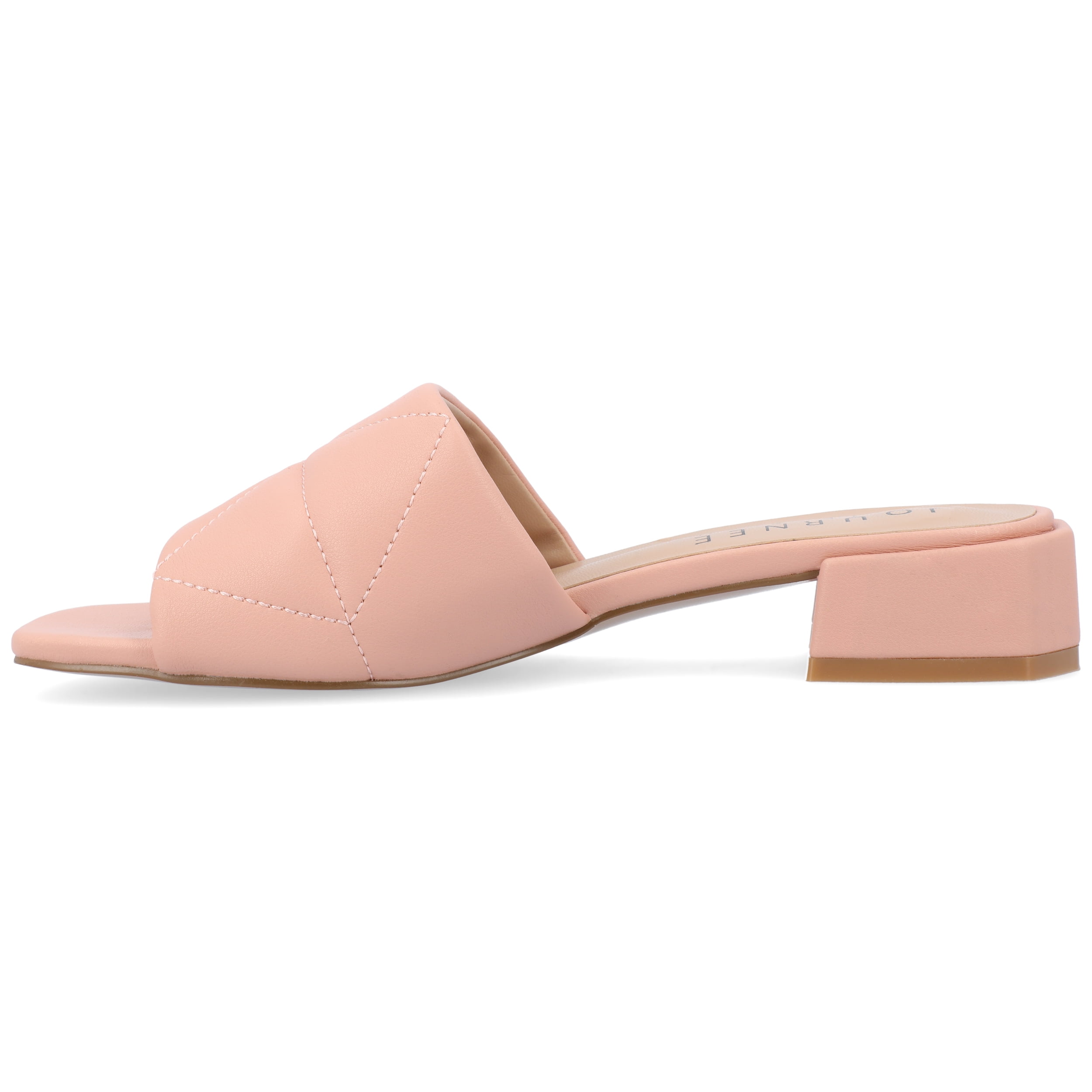 Journee Womens Elidia Slip On Block Flat Sandals