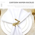 thumbnail image 3 of FUEENIRVA 6-Piece Golden Alloy Napkin Rings for Dining Table, Easter Party, Wedding, Holiday, Kitchen Decor, 3 of 8
