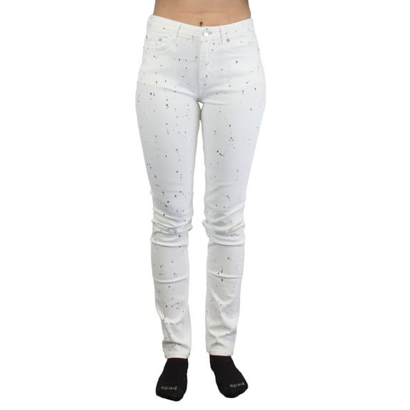 BLK DNM Women's Speckled Jeans, Neptune White, 27x32
