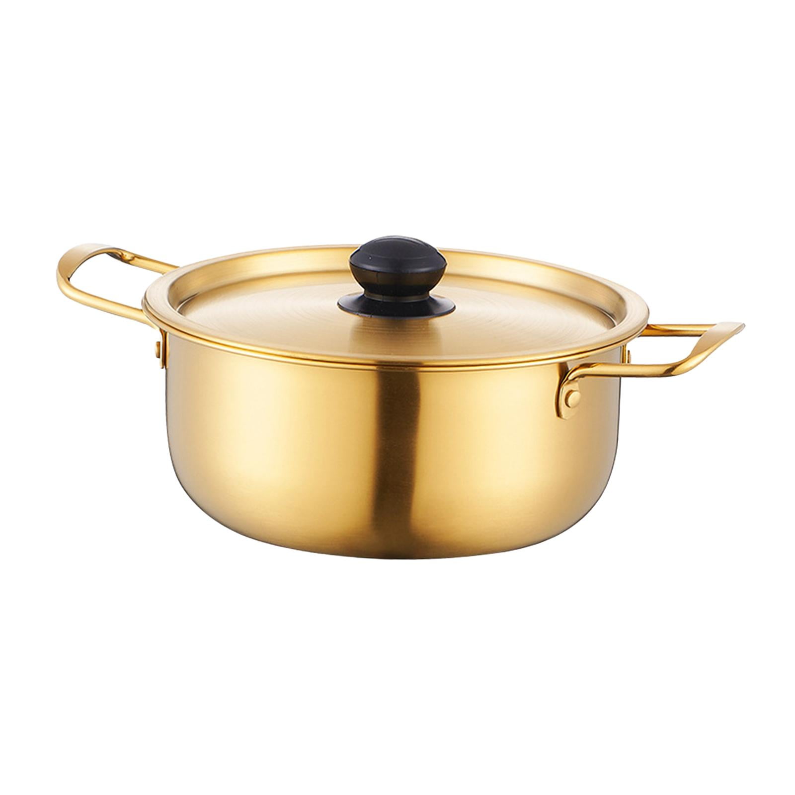 Esquirla Korean Ramen Pot, Instant Noodle Soup Pot, Multipurpose Pot with Handle Lid, Korean Noodle Pot, Ramyun Cooker for Curry Soup, Backyard 22cm