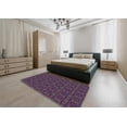 thumbnail image 5 of Ahgly Company Machine Washable Indoor Rectangle Transitional Plum Velvet Purple Area Rugs, 5' x 8', 5 of 7