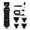 Black, variant on Kroaya Professional Beard Trimmer for Men, 7200 RPM Motor with Lift & Trim Tech, Type-C Fast Charge Cordless Hair Clipper, 180min Runtime, LED Display for Beard Mustache & Body Hair