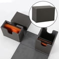 thumbnail image 1 of Estuche de tarjeta de juego de cuero de PU Tarjetas de comercio protectoras Caja de tarjeta de comercio de ladrillos de tarjeta de contenedor para tarjetas deportivas para juegos de mesa de Gris Macarena caja de la tarjeta de juego, 1 of 8