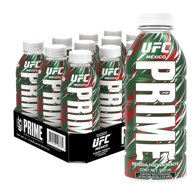PRIME, PRIME UFC, BEBIDA HIDRATANTE 500ML, CAJA CON 12 PIEZAS DE 500ML, 12X500ML