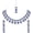 Blue, variant on Parshwa Creations Indian Women's Silver Plated Jewelry Choker Set, Rhinestone Necklace, Earrings & Tikka Purple