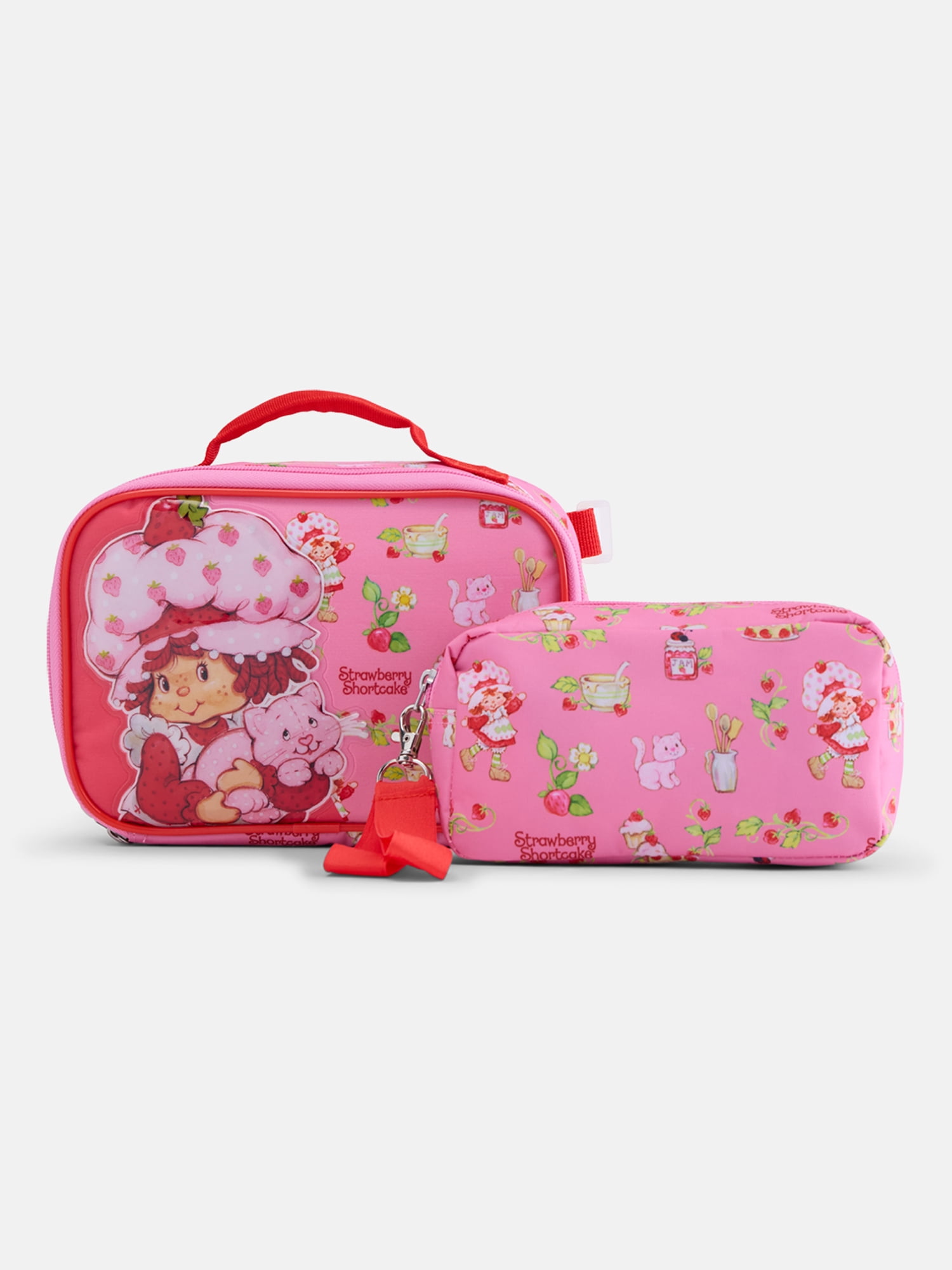 Strawberry Shortcake Kids’ Clear Backpack Set with Lunch Bag and Pencil Pouch, 3 Piece