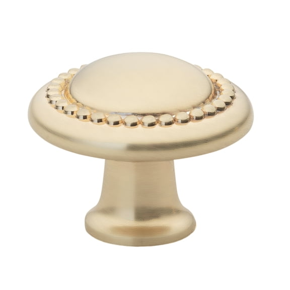 GlideRite 1-1/4 in. Round Beaded Cabinet Knob, Champagne Gold - 5222-CHPG, 1 Pack