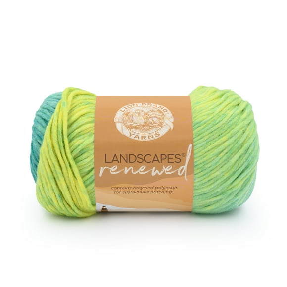 Lion Brand Landscapes Renewed Yarn Dragonfly #4 Medium/ Worsted Yarn 150g/ 212m, 3-CT
