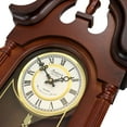 thumbnail image 5 of Bedford Clock Collection Delphine 27" Mahogany Brown Analog Chiming Pendulum Wall Clock, 5 of 5