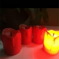 12 Pack Red Tea Light Candles,LED Tea lights,Flameless Votives