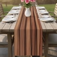 thumbnail image 4 of Western Barn Door Table Runner - 60 Inch Long Country Farmhouses Wooden Grain Brown Cotton and Linen Blended Dress Scarves Farmhouse Table Runner for Kitchen Dining, Coffee Table, 13" x 60", 4 of 8