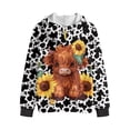 thumbnail image 5 of Pzuqiu Highland Cow Hoodies for Teen Boys 8-10 Warm Full Zip Hooded Kids Sweatshirt Lightness Stretchy Long Sleeve Jacket Outfits with Pockets for Boys Teens Youth, 5 of 7