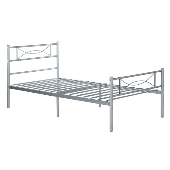 Cheerwing Twin Metal Bed Frame Platform Base Mattress Foundation With Two Bowknot Headboards Cheerwing Twin Metal Bed Frame Platform Base Mattress Foundation With Two Bowknot Headboards Com