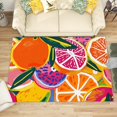 thumbnail image 1 of 4x5 Rug, Fruit Rug Washable Non Slip Soft for Living Room Bedroom, Cute Cartoon Colorful Area Rug, Multicolor Fruit Carpet, Fruit Home Decor & Gifts, 1 of 7