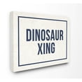 thumbnail image 2 of The Kids Room by Stupell Dinosaur Crossing Blue Kids Word Design Canvas Wall Art by Daphne Polselli, 2 of 5