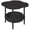 Black, variant on Modern 2 Tier Round Side Table End Table with Removable Tray Plastic Nightstand Outdoor Patio Table Bedside Storage Stand for Living Room Bedroom Balcony by WUYVCG