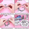 thumbnail image 3 of Kit de fabricación de joyería navideña, 112 Uds., pulsera con dijes, collares, regalo, cuentas de aleación Pandora, pulsera para niños Diy, 3 of 5