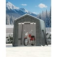 thumbnail image 1 of Ourlova Abri de Rangement Extérieur Robuste 6 X 6 Pi avec Porte Enroulable – Abri Portable Imperméable pour Motocyclette, Outils et Équipement, Cadre en Acier Résistant à la Rouille, 1 of 6