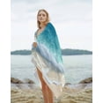 thumbnail image 2 of Aqua Blue Beach Beach Towels Oversized Super Absorbent, Coastal Seawaves Sand Shore Scenery Lightweight Bath Towel Quick Dry Sets For Bathroom/Pool/Rv Camping/Beach Play/Gym Room/Picnic 31"x62", 2 of 8
