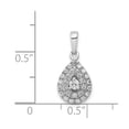 thumbnail image 4 of Real 14kt White Gold 1/4ct. Diamond Teardrop Pendant; for Adults and Teens; for Women and Men, 4 of 4