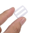 thumbnail image 4 of 1 Inch Tri-Glide Slide Buckles Webbing Strap Fastener, Bright White, 50 Pack, 4 of 5