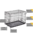 thumbnail image 4 of Pets 30-Inch New World Crate for Medium Breeds, 21-40 lbs, Double Door Folding Dog Crate, Leak-Proof Tray & Secure Latches, Portable, Durable & Easy to Assemble, 4 of 6