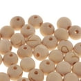 thumbnail image 2 of 50 Pcs de Perles en Bois Naturel en Vrac, 2 of 8