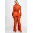 thumbnail image 3 of Long Sleeve Jumpsuit With Waist Drawstring, 3 of 4
