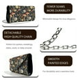 thumbnail image 5 of Xixirimido Clutch Purse for Women Formal Evening Bags for Wedding Party Cocktail Prom Leather Envelope Bag with Detachable Chain, Mushroom Dragonfly Daisy Flower, 5 of 7