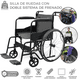 thumbnail image 2 of Silla de Ruedas Manual Hermed Negra Estandar De Acero En Terminación Cromada, 2 of 8
