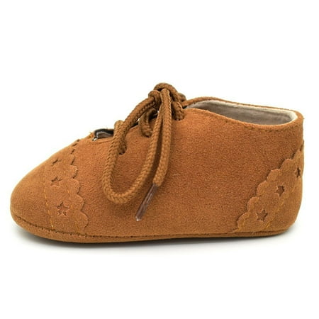 

kpoplk Christmas Slippers For Kids Baby Toddler Shoes Sneaker -slip Soft Sole Lace Up Shoes Toddler Walking Shoes(Brown)