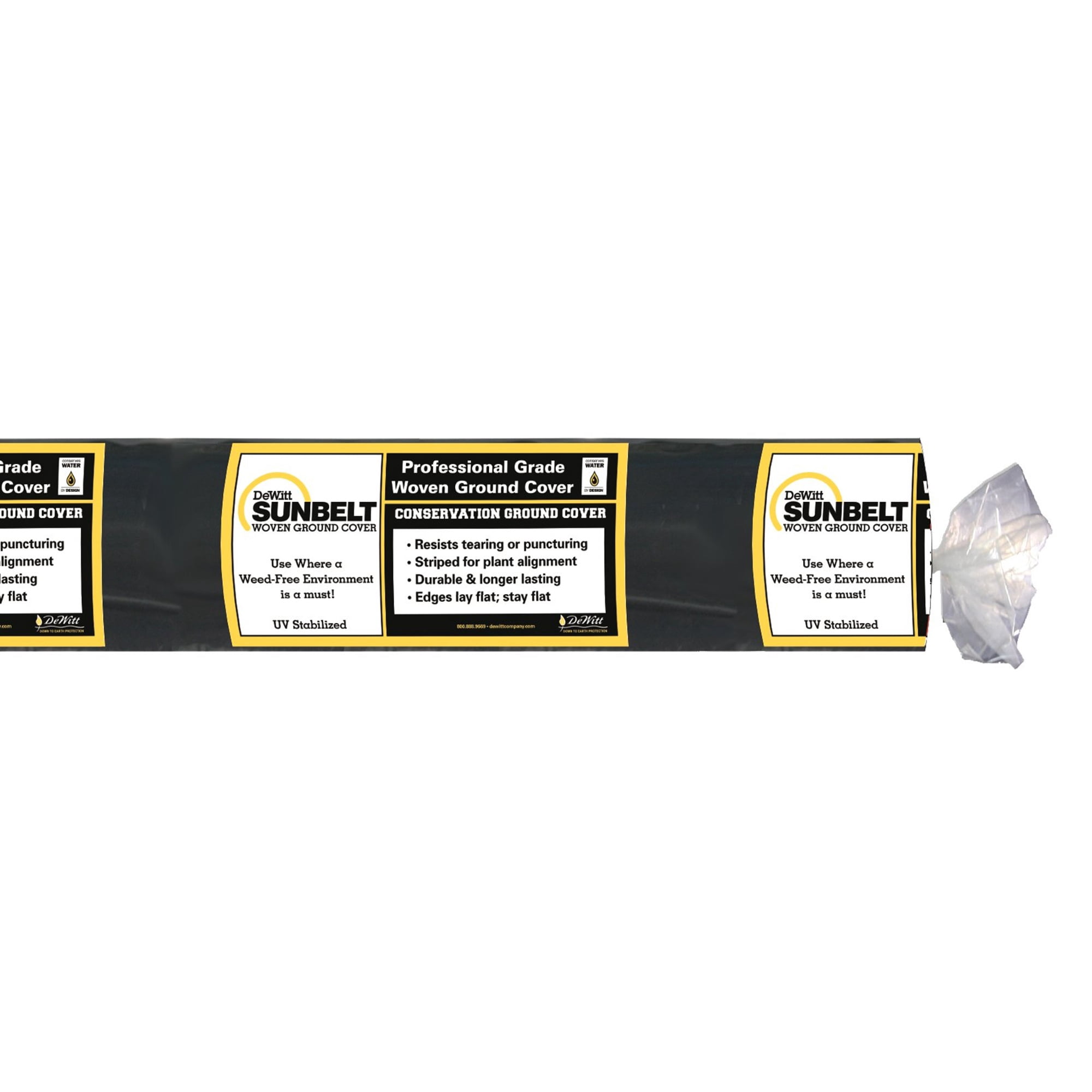 DeWitt 9-Pack Sunbelt Weed Barrier Fabric 3.2 oz, Heavy-Duty Ground Cover, 4 x 300 Feet