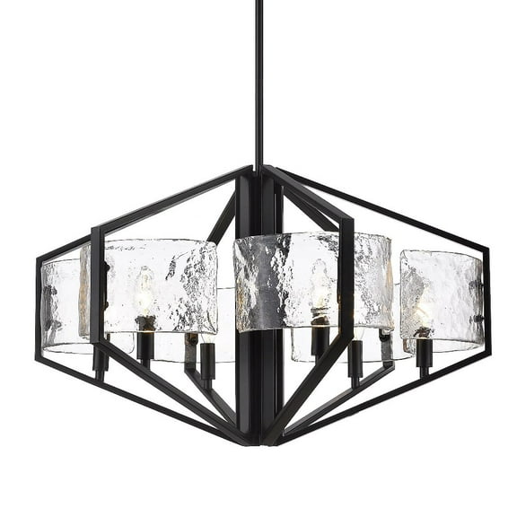 Golden Lighting Varsha 6-light Chandelier in Matte Black