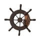 thumbnail image 4 of Adorno colgante de pared con volante de barco de madera, versátil, 22,5 x 22,5 cm, para decoración de interiores de cocina, con temática marina, 4 of 9